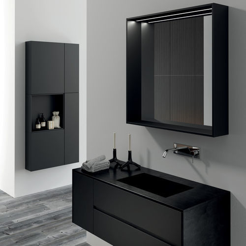 Wandhängender Waschtisch-Unterschrank - B 14 - LASAIDEA - Harz / Zement / modern