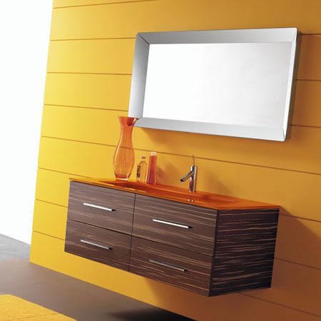 Wandhängender Waschtisch-Unterschrank - THAIS 1W - LASAIDEA - Holz / modern / ohne Tür