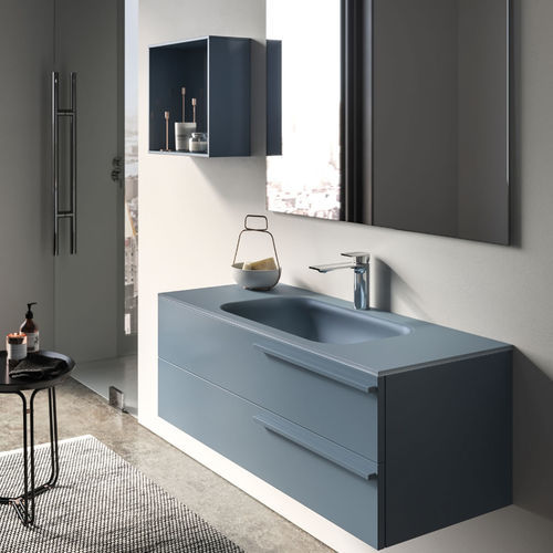 Wandhängender Waschtisch-Unterschrank - XIL C 06 - LASAIDEA - Glas / modern / ohne Tür