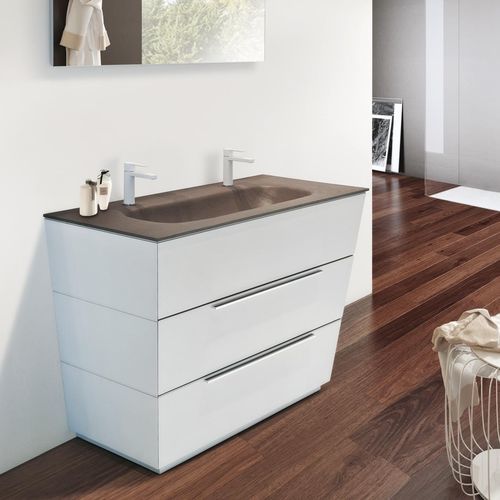 Wandhängender Waschtisch-Unterschrank - LIBECCIO 40 - LASAIDEA - Holz / Harz / modern