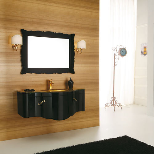 Wandhängender Waschtisch-Unterschrank - DEC&Ograve; D05 - LEGNOBAGNO - Holz / Glas / klassisch