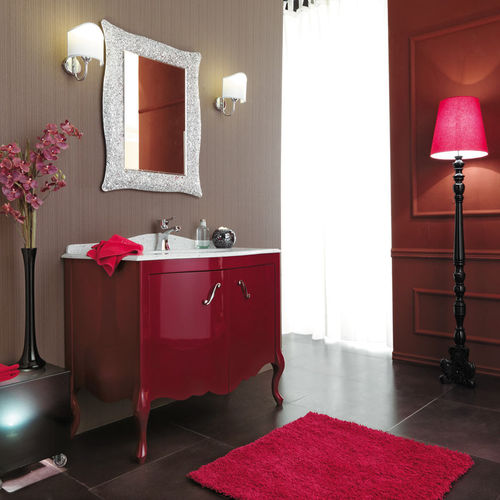 Freistehender Waschtisch-Unterschrank - NARCISO 02 - LEGNOBAGNO - Holz / Marmor / Stil