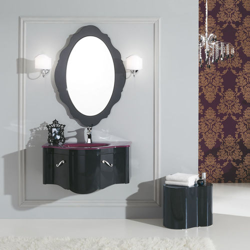 Wandhängender Waschtisch-Unterschrank - DEC&Ograve; D09 - LEGNOBAGNO - Holz / Glas / Stil