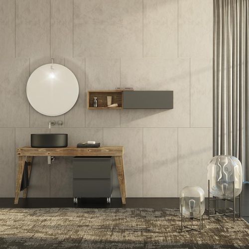 Freistehender Waschtisch-Unterschrank - FL21 - LEGNOBAGNO - Holz / Keramik / HPL
