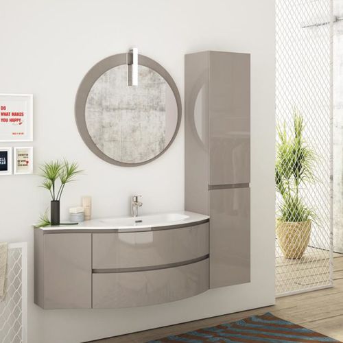 Wandhängender Waschtisch-Unterschrank - FC06 - LEGNOBAGNO - Holz / Keramik / HPL