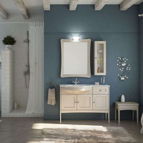 Freistehender Waschtisch-Unterschrank - RETR&Ograve; R216 - LEGNOBAGNO - Holz / Keramik / Marmor