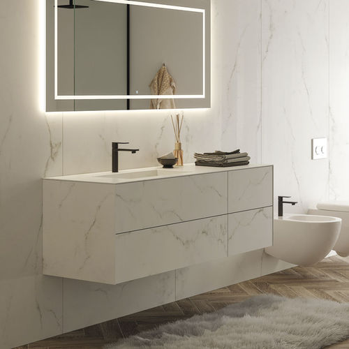 Wandhängender Waschtisch-Unterschrank - LIFE 15 - LEGNOBAGNO - Holz / modern / ohne Tür
