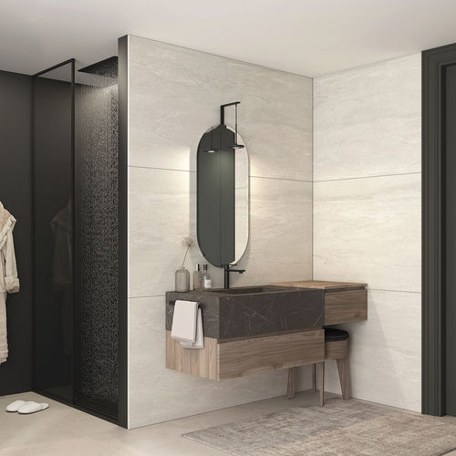 Wandhängender Waschtisch-Unterschrank - FL08 - LEGNOBAGNO - Nussbaum / HPL / modern
