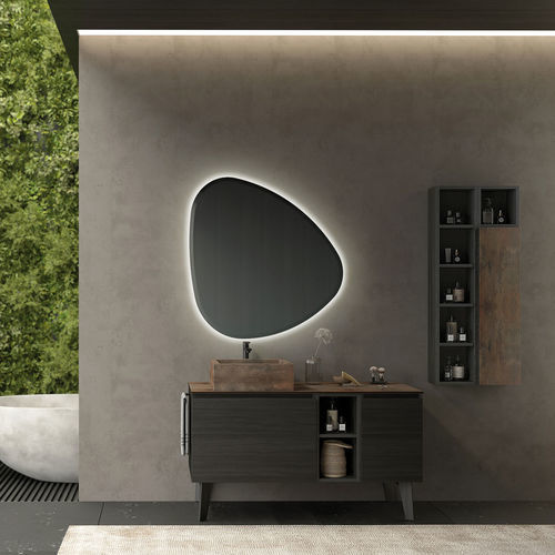 Freistehender Waschtisch-Unterschrank - FL09 - LEGNOBAGNO - HPL / modern / mit Tür