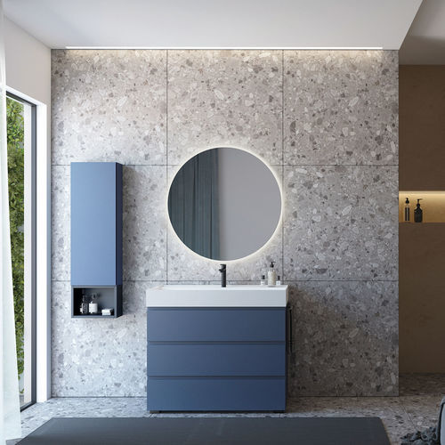 Freistehender Waschtisch-Unterschrank - FL11 - LEGNOBAGNO - HPL / modern / mit Tür