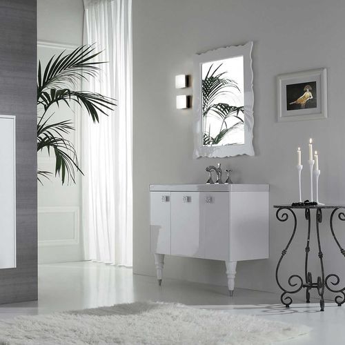 Freistehender Waschtisch-Unterschrank - DEC&Ograve; D12 - LEGNOBAGNO - Holz / Keramik / modern