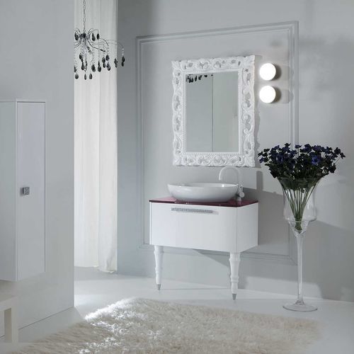 Freistehender Waschtisch-Unterschrank - DEC&Ograve; D15 - LEGNOBAGNO - Holz / Keramik / Stil