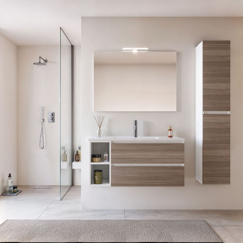 Wandhängender Waschtisch-Unterschrank - CUBIK 01 - LEGNOBAGNO - Ulme / Harz / modern