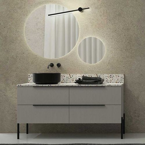 Freistehender Waschtisch-Unterschrank - RT02 Rigato - LEGNOBAGNO - Keramik / Terrazzo / modern