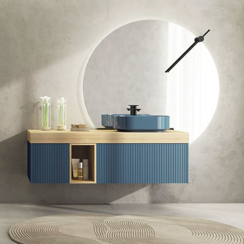 Wandhängender Waschtisch-Unterschrank - RT08 Rigato - LEGNOBAGNO - Eiche / HPL / modern
