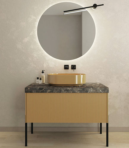 Freistehender Waschtisch-Unterschrank - RT11 Canneted - LEGNOBAGNO - HPL / modern / ohne Tür