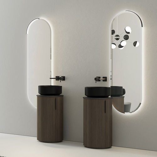 Freistehender Waschtisch-Unterschrank - RT18 Canneted - LEGNOBAGNO - Eiche / HPL / modern
