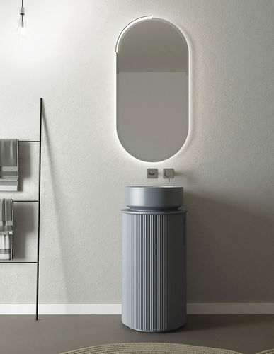 Freistehender Waschtisch-Unterschrank - RT19 Canneted - LEGNOBAGNO - melaminbeschichtet / HPL / modern