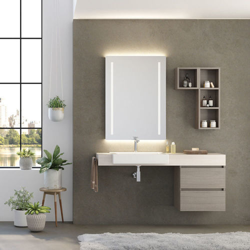 Wandhängender Waschtisch-Unterschrank - UCO11 - LEGNOBAGNO - Eiche / Ocritech® / modern