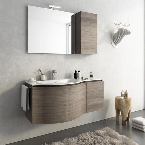 Wandhängender Waschtisch-Unterschrank - UCO14 - LEGNOBAGNO - Eiche / Ocritech® / modern
