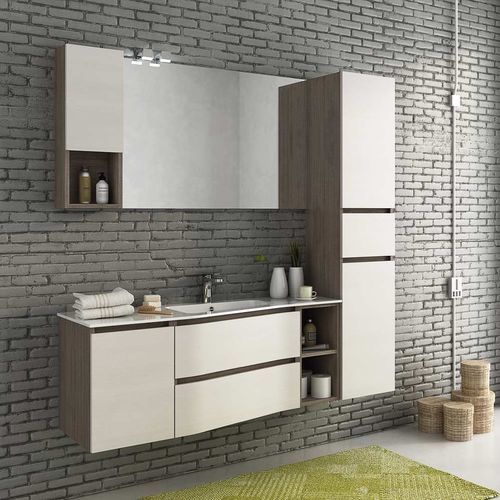 Wandhängender Waschtisch-Unterschrank - UCO15 - LEGNOBAGNO - Eiche / Ocritech® / modern