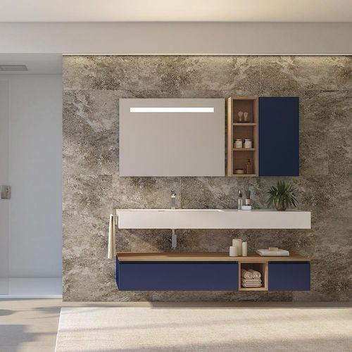Wandhängender Waschtisch-Unterschrank - UCO21 - LEGNOBAGNO - Eiche / Ocritech® / modern