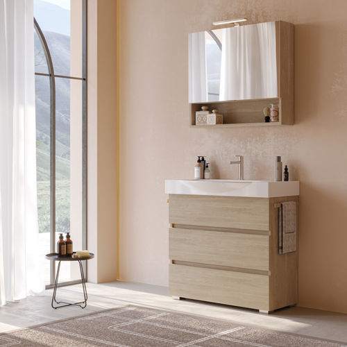 Freistehender Waschtisch-Unterschrank - MANATTHAN M4 - LEGNOBAGNO - Keramik / modern / ohne Tür