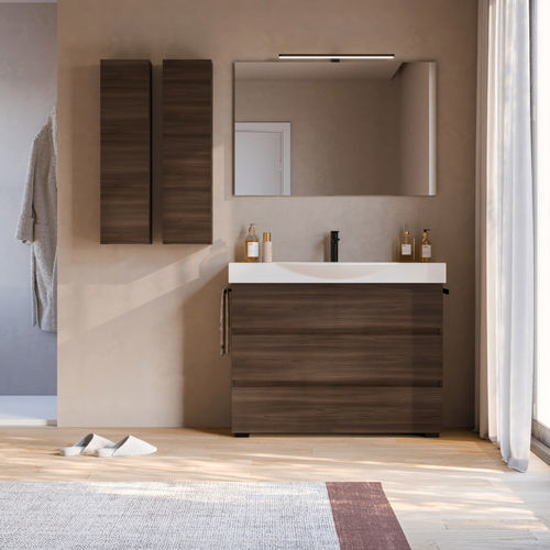 Wandhängender Waschtisch-Unterschrank - MANATTHAN M6 - LEGNOBAGNO - Keramik / modern / mit Tür
