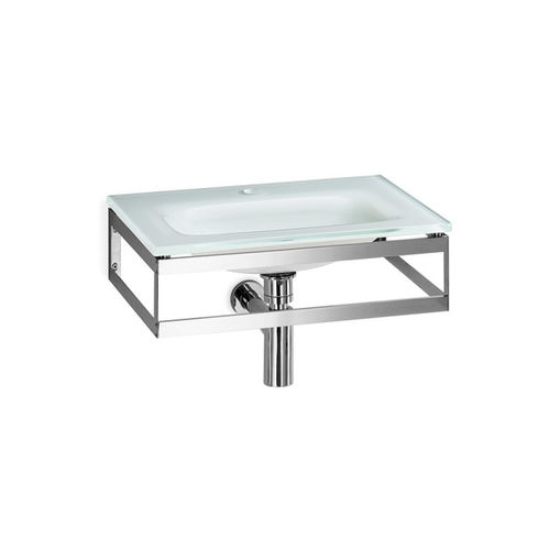 Wand-Waschbecken - POCIA : 665801.29.83 - LINEABETA - Keramik / Metall / rechteckig