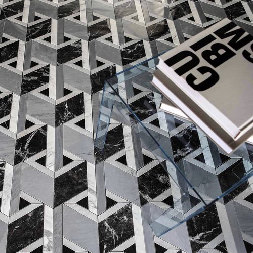 Marmorfliesen - ACQUALINE : CUBE - LITHOS MOSAICO ITALIA - poliert / für den Innenraum / Wand