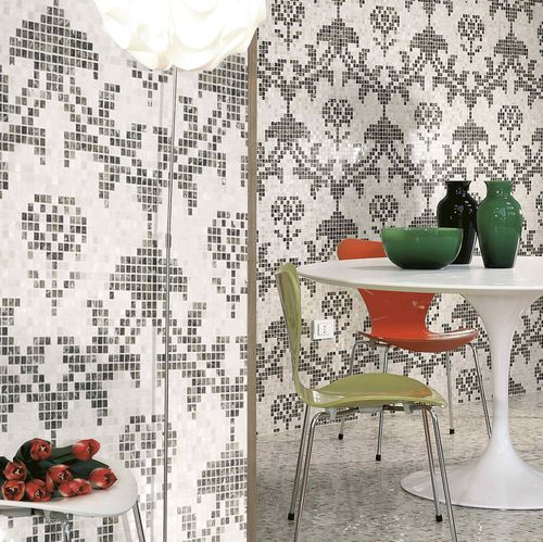 Marmor-Mosaikfliese - ARTISTIC : DAMSCO PIXEL - LITHOS MOSAICO ITALIA - texturiert / für den Innenraum / Boden