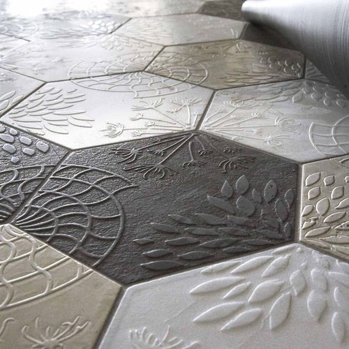 Marmorfliesen - ACQUAFORTE : JEUX D'HEXAGONES - LITHOS MOSAICO ITALIA - Relief / für den Innenraum / bodenstehend