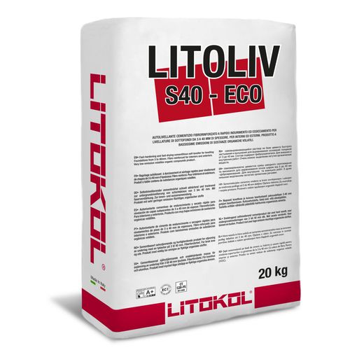 Mörtel für selbstnivelierenden Estrich - LITOLIV S40 ECO - LITOKOL - schrumpffrei / selbstnivellierend / für Estrich
