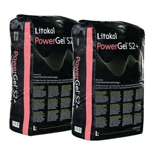 Klebemörtel für Fliesen - POWERGEL&reg; S2+ - LITOKOL - für Feuchträume / für Stein / für Wand