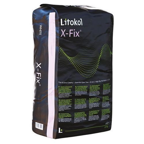 Zementkleber für Fliesen - X-FIX&reg; - LITOKOL - für Fassaden / für Wandverkleidungen / für Bodenbeschichtung