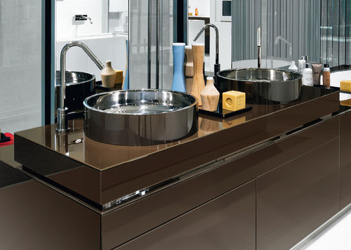 Aufsatzwaschbecken - LOG: 11/26 - MAKRO - Edelstahl / Stahl / Corian®