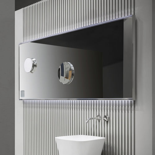 Wandmontierter Spiegel für Badezimmer - EGO - MAKRO - modern / rechteckig / Edelstahl