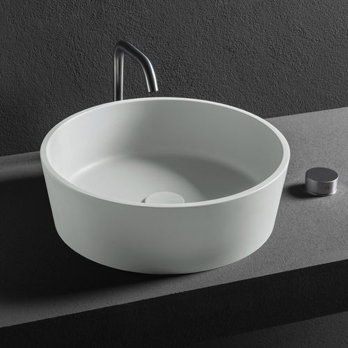 Aufsatzwaschbecken - POLAR - MAKRO - Mineralwerkstoff / rund / modern