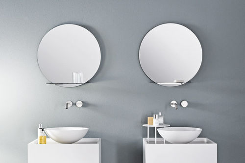 Wandmontierter Spiegel für Badezimmer - TENDER - MAKRO - modern / rund / Metall