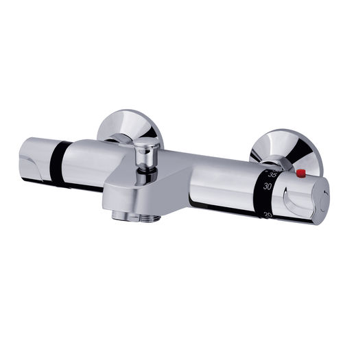 Zweigriffmischer für Badewanne - ASIRIO: F 09101101 - MARCO MAMMOLITI - wandmontiert / thermostatisch / Metall