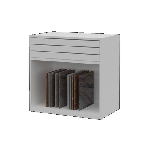 Holzfliesenständer - MC-03 - MAROCCHI - melaminbeschichtet / einseitig / 1 Regalbrett