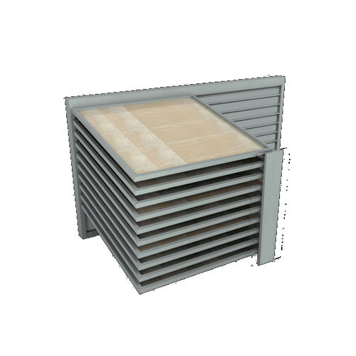 Holzfliesenständer - M1B10 120 - MAROCCHI - Metall / einseitig / mit Schiebetür