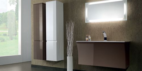 Wandhängender Waschtisch-Unterschrank - S 126 - MOBILTESINO - Holz / modern / mit Schubladen
