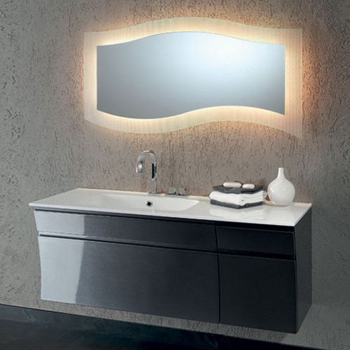 Wandhängender Waschtisch-Unterschrank - S 128 - MOBILTESINO - Holz / modern / mit Schubladen