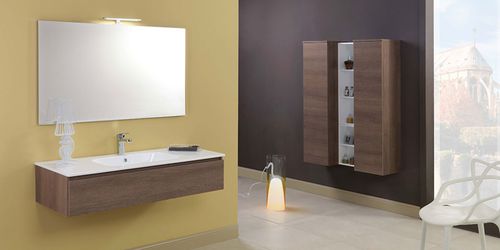 Wandhängender Waschtisch-Unterschrank - HD.08 - MOBILTESINO - Laminat / Keramik / modern