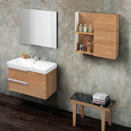 Wandhängender Waschtisch-Unterschrank - FY04 - MOBILTESINO - Laminat / modern / mit Schubladen