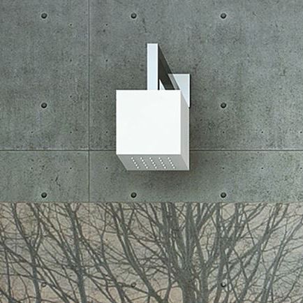 Wandmontierter Duschkopf - DOCCIACQUA BASIC - MOMA DESIGN - quadratisch / Regenstrahl