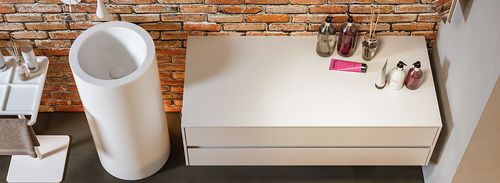Moderner Badezimmer-Schrank - SLIMLINE - MOMA DESIGN - für Privatgebrauch / Holz / lackiert