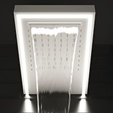 Wandmontierter Duschkopf - SHOWER WALL - MOMA DESIGN - rechteckig / Regenstrahl / Wasserfall