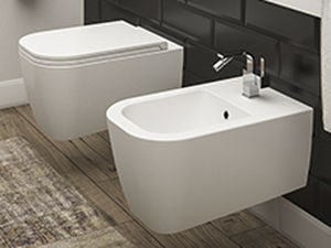 Wandhängendes Bidet - BQUADRO - MOMA DESIGN - Keramik
